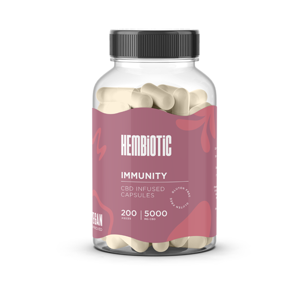Hembiotic 5000mg Bulk Functional CBD Capsules - 200 Caps | The CBD Hut
