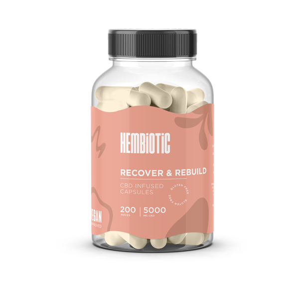 Hembiotic 5000mg Bulk Functional CBD Capsules - 200 Caps | The CBD Hut