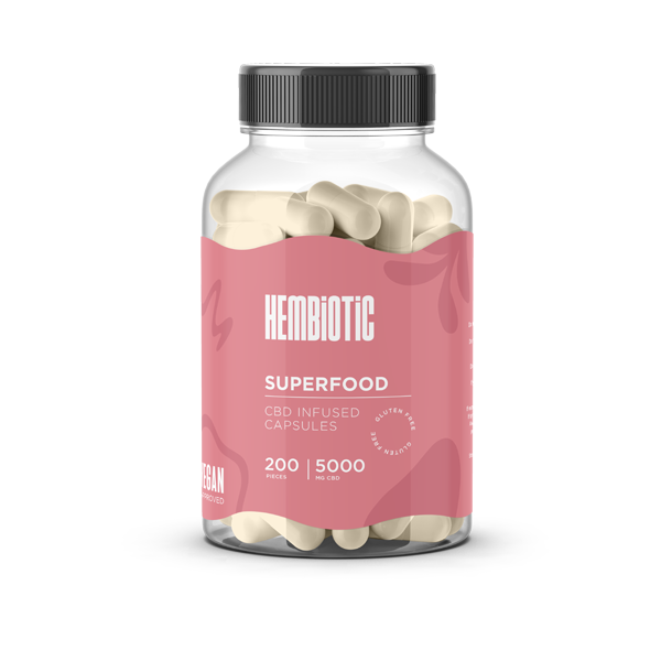 Hembiotic 5000mg Bulk Functional CBD Capsules - 200 Caps | The CBD Hut