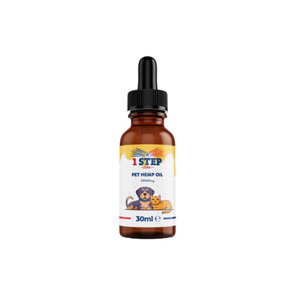 1 Step CBD 30,000mg Natural Pet Hemp Oil 30ml