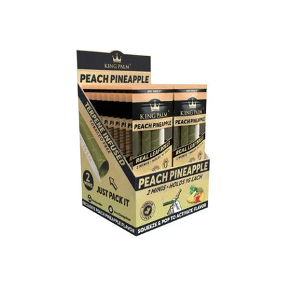 King Palm Mini 1G Rolls - 20 Pack Display - Peach Pineapple | The CBD Hut