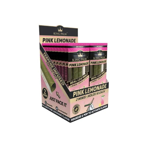 King Palm Mini 1G Rolls - 20 Pack Display - Pink Lemonade | The CBD Hut