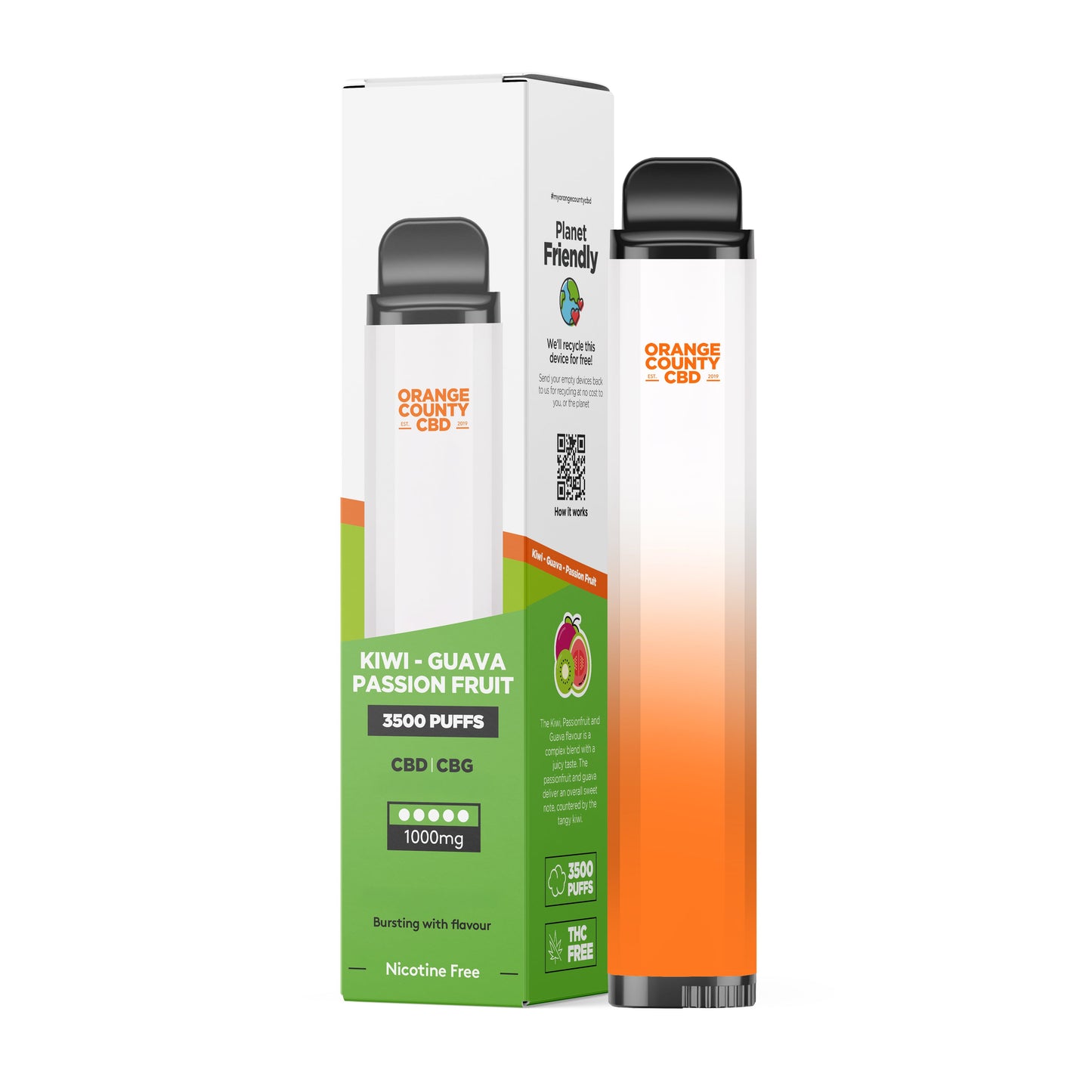 Orange County Kiwi Guava Passion Fruit Vape Pen 1000mg product image