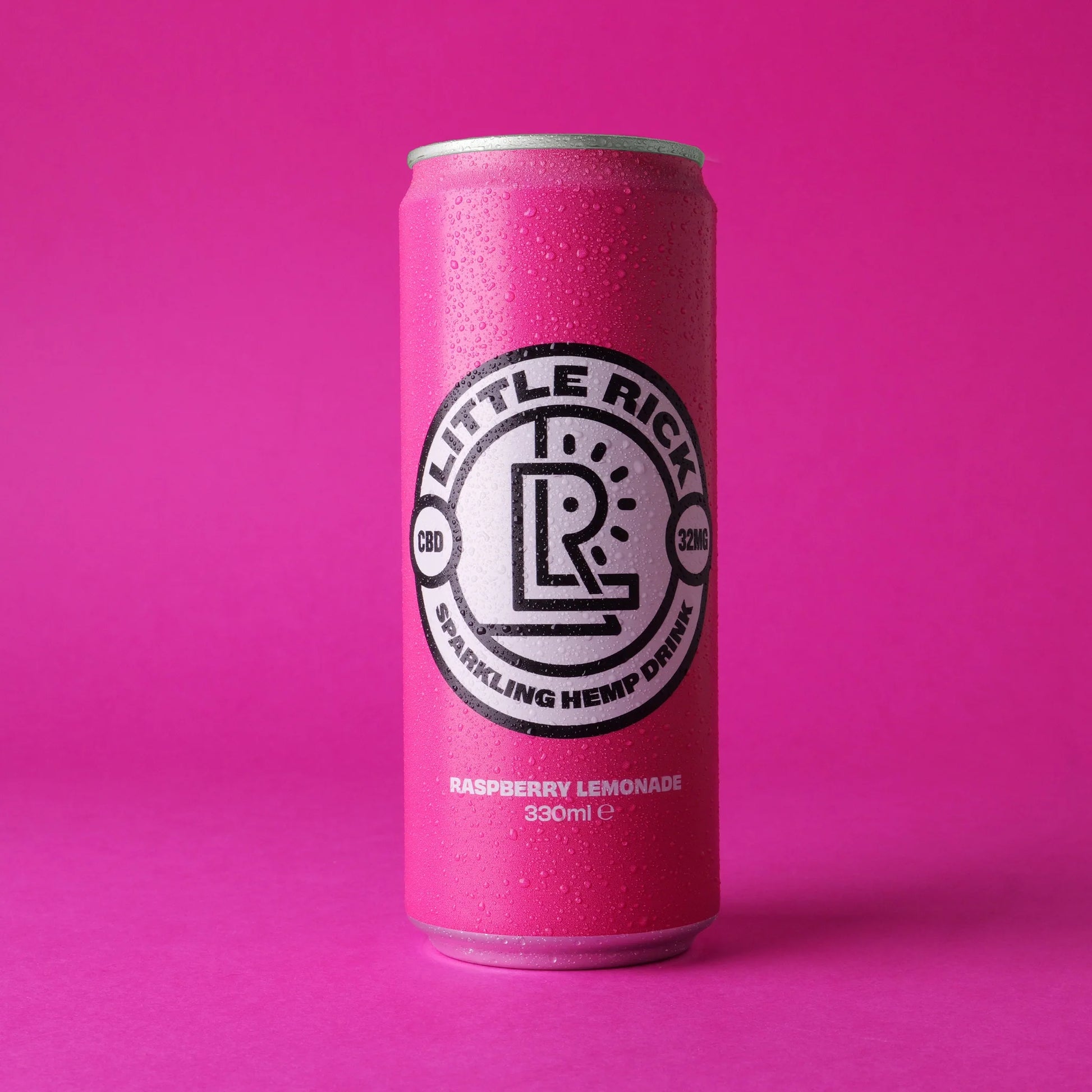 Little Rick Raspberry Lemonade CBD Drink three-can pack with 32mg CBD per can