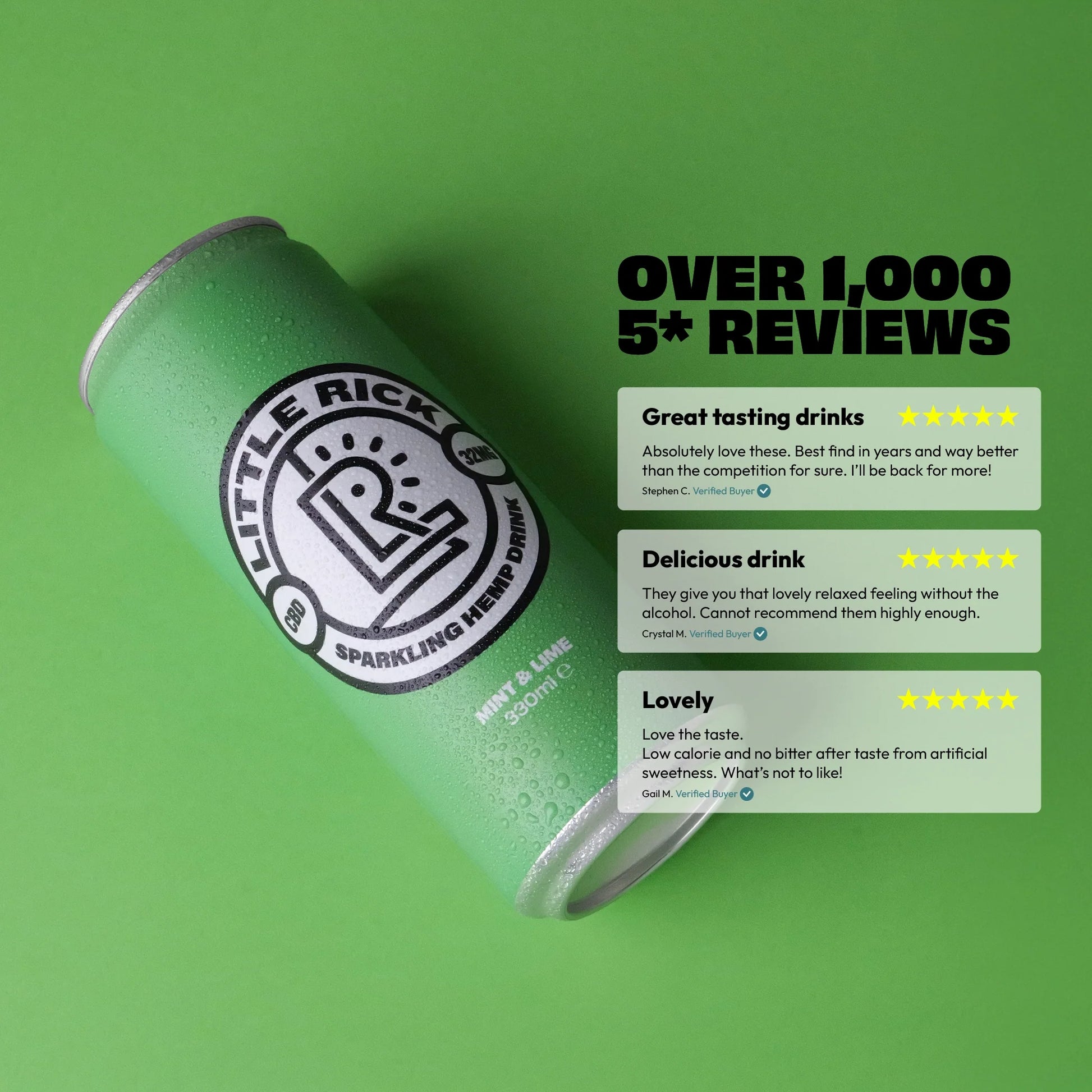 Little Rick Mint and Lime CBD Drink