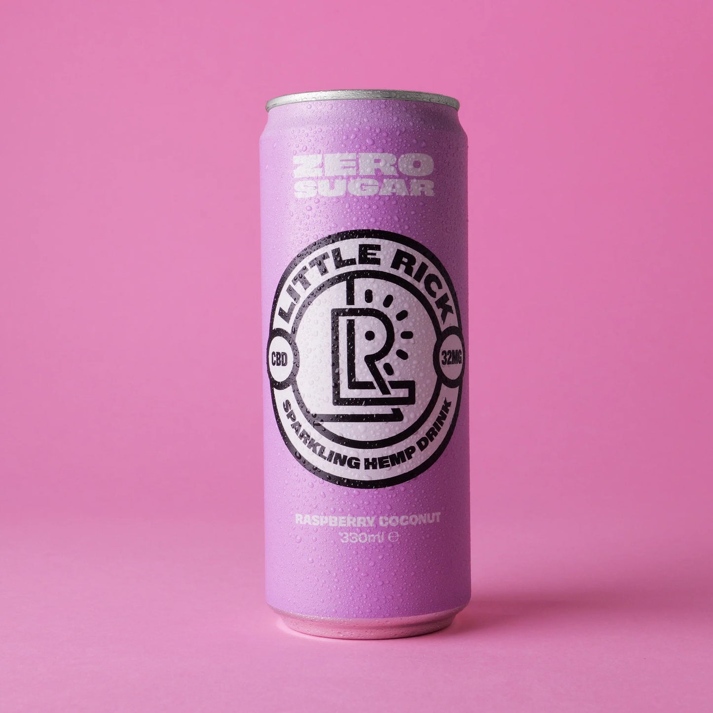 Little Rick Raspberry Coconut CBD Drink three-can pack with 32mg CBD per can