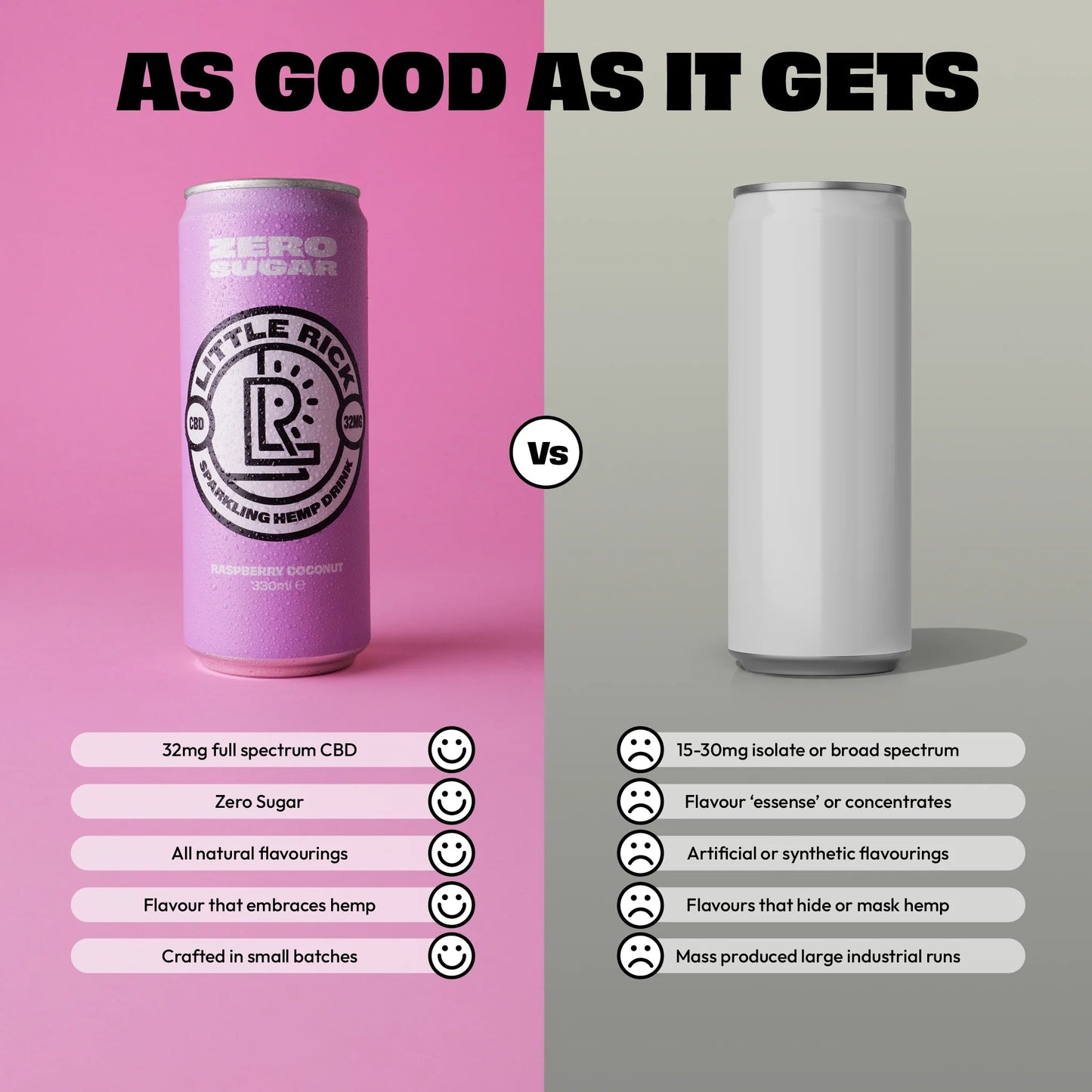 Little Rick Raspberry Coconut CBD Drink