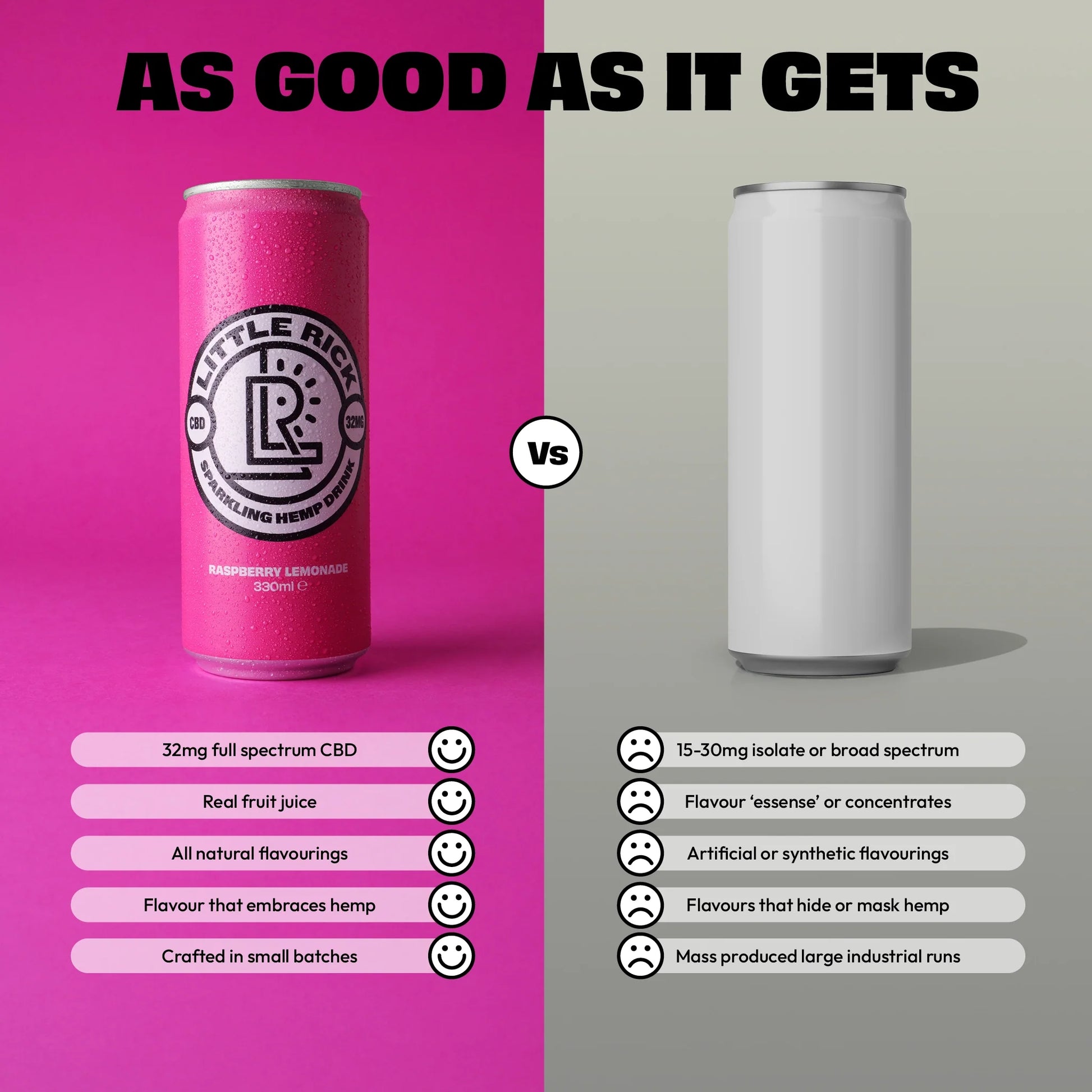 Little Rick Raspberry Lemonade CBD Drink