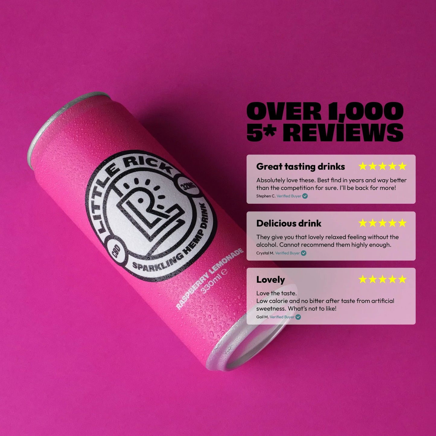 Little Rick Raspberry Lemonade CBD Drink