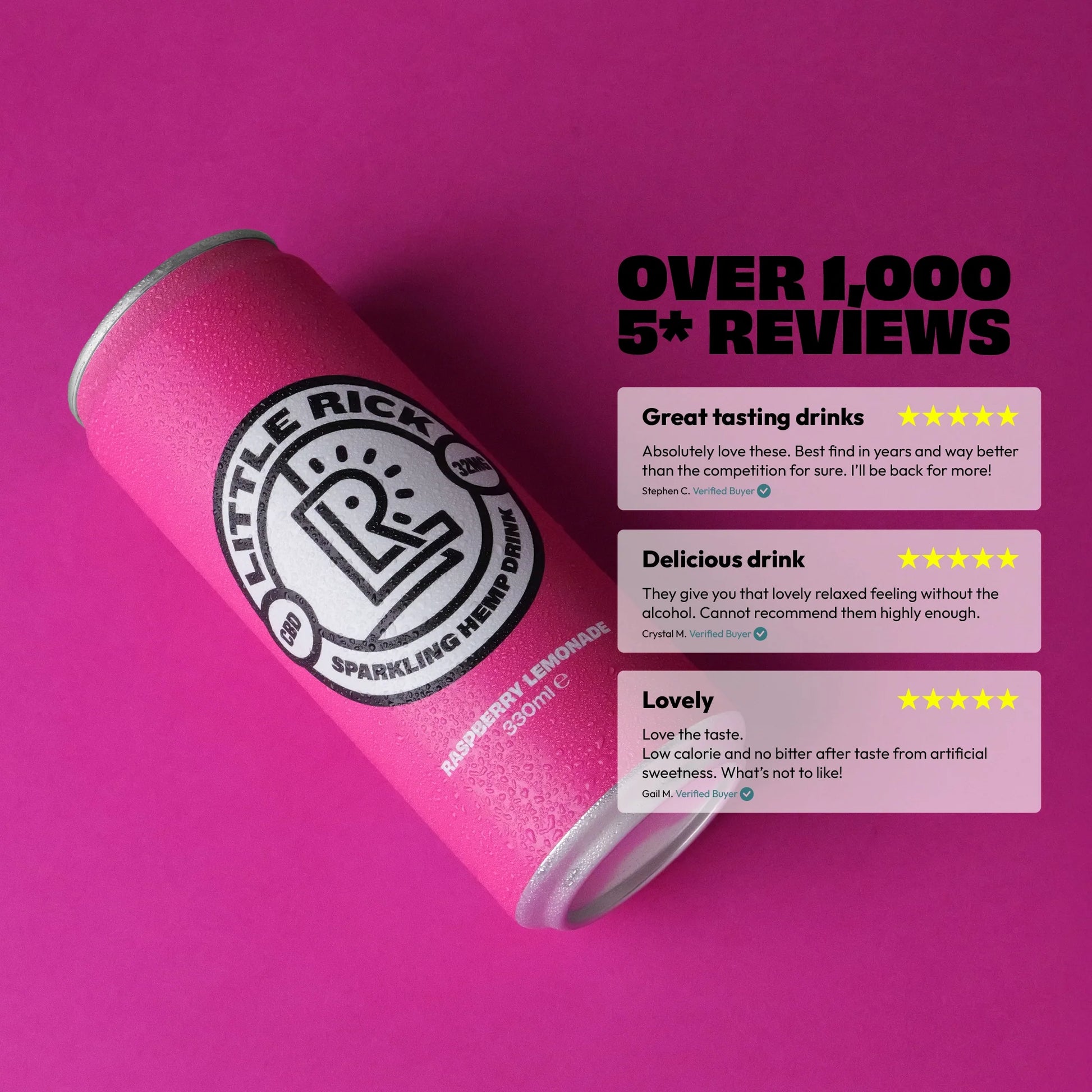 Little Rick Raspberry Lemonade CBD Drink