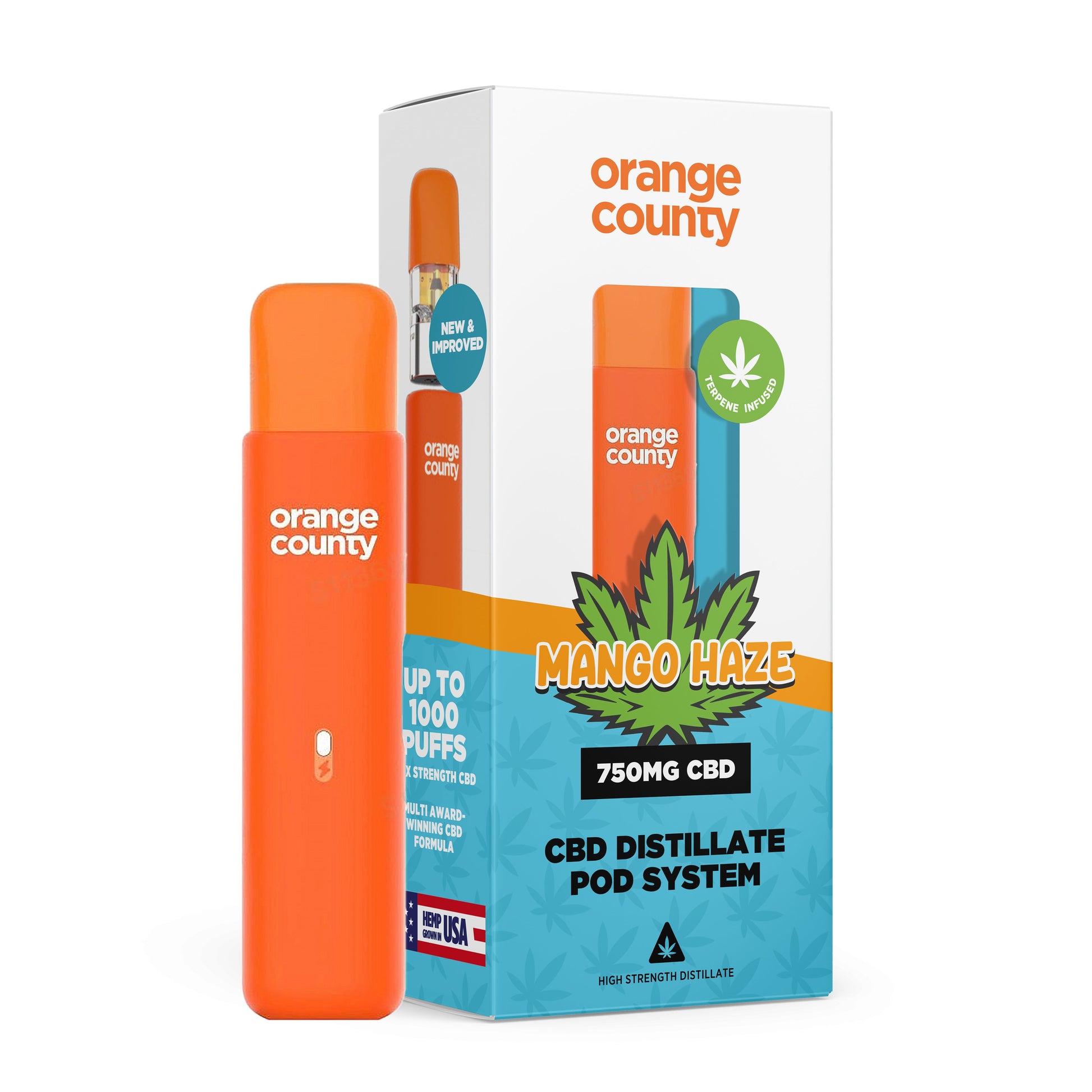 Orange County Mango Haze Vape Pen 750mg product image at The CBD Hut