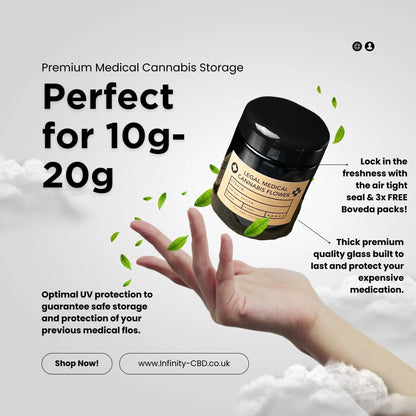Infinity CBD UV Storage Jar With Humidity Packs at The CBD Hut
