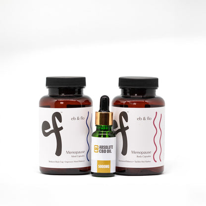 Eb & Flo Menopause Support Bundle with 5000mg Absolute Oil