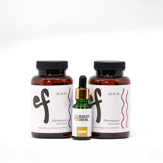 Eb & Flo Menopause Support Bundle with 5000mg Absolute Oil