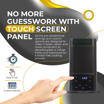 Nebula Boost Decarboxylator & Infuser - Black Edition - Touch screen panel benefits | The CBD Hut