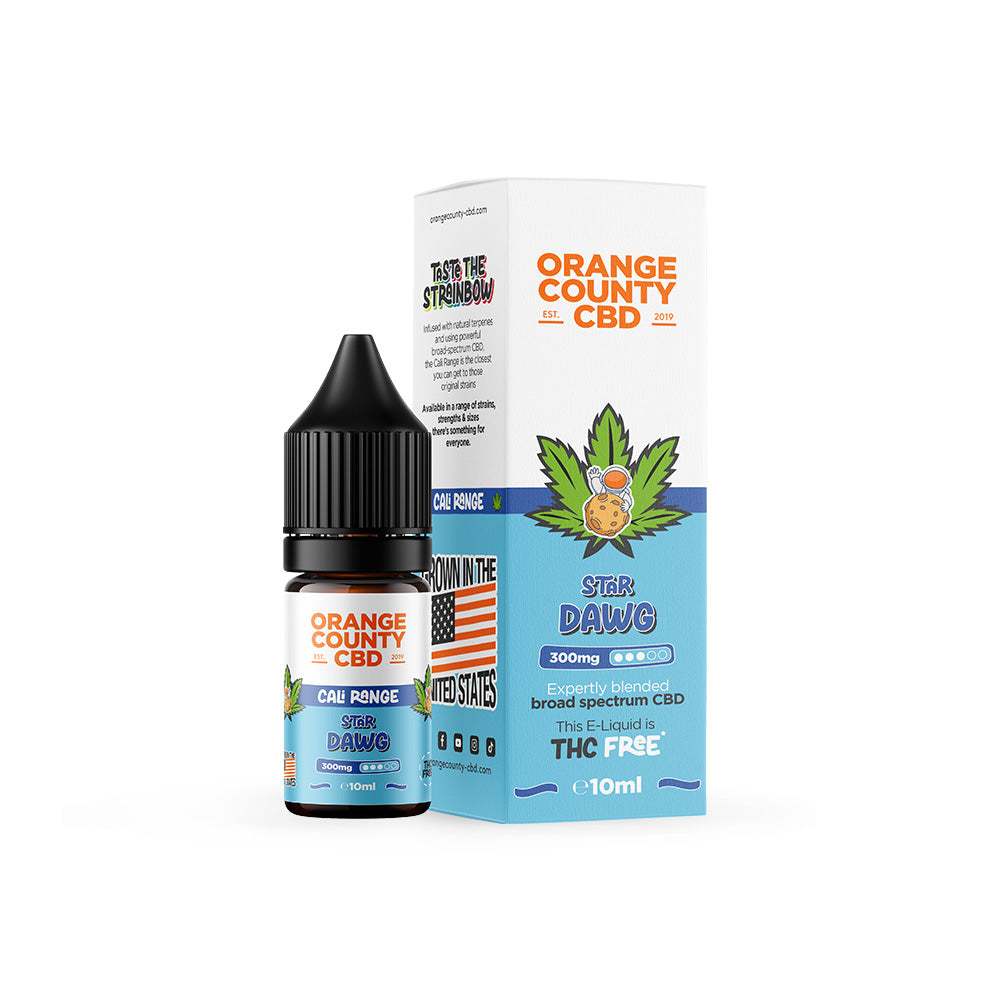 Orange County Star Dawg Vape Juice 10ml 300mg at The CBD Hut