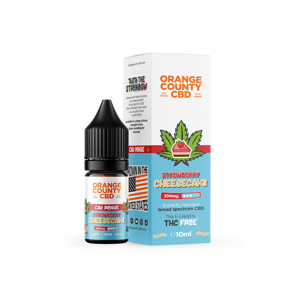 Orange County Strawberry Cheesecake Vape Juice 10ml 300mg - Orange County CBD vape liquid