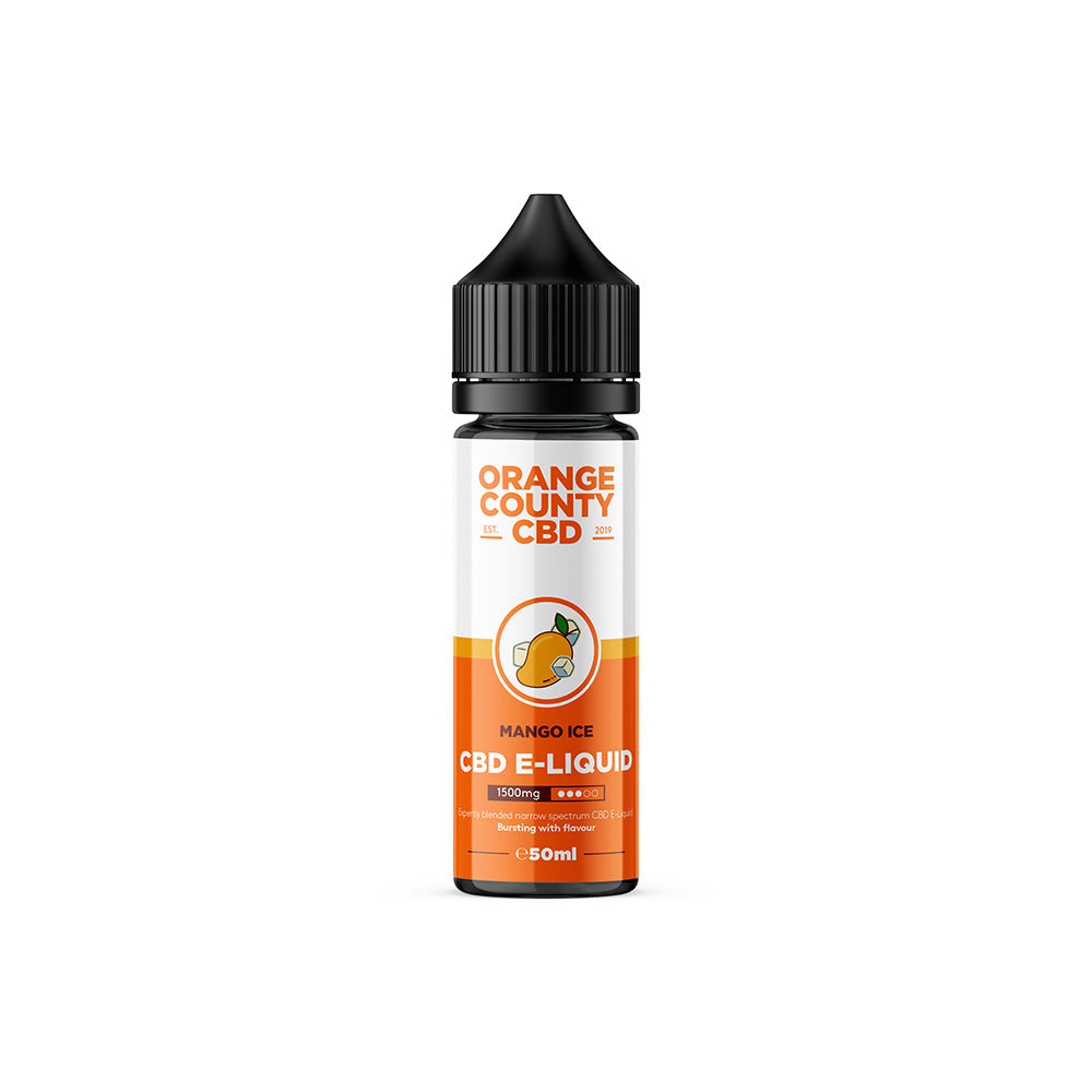Orange County CBD Mango Ice Vape Juice 50ml 1500mg - Orange County CBD vape liquid