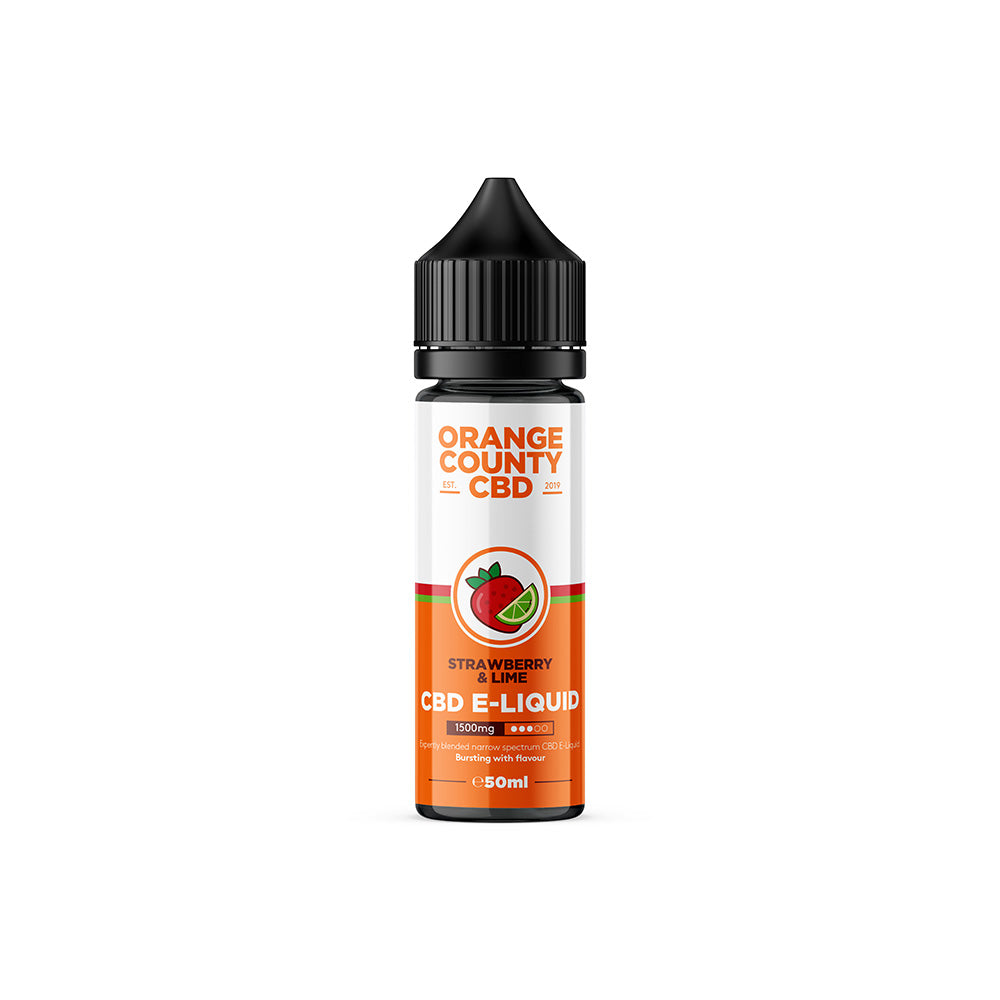 Orange County CBD Strawberry and Lime E-Liquid 1500mg 50ml bottle