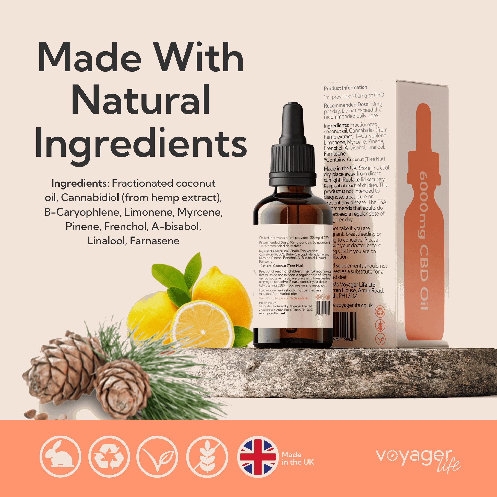 Voyager CBD Peace Oil 6000mg 30ml