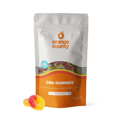 Orange County CBD Gummy Peach Rings Small Tub