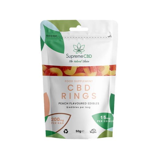 Supreme CBD Gummy Peach Rings Grab Bag 200mg