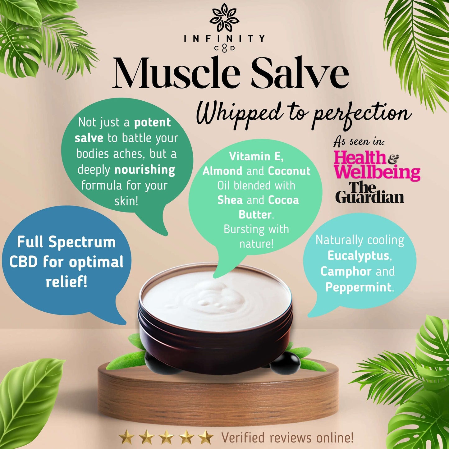 Infinity CBD Full Spectrum Muscle Salve 1000mg jar
