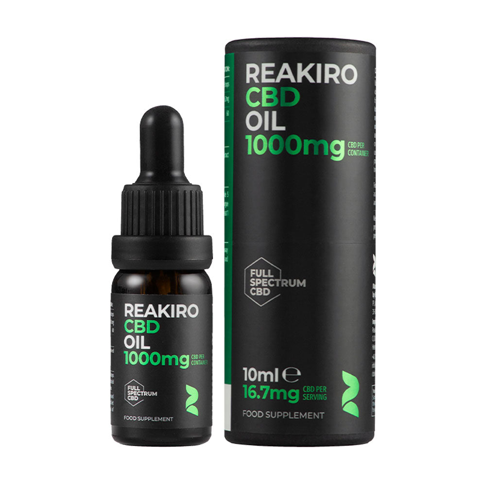 Reakiro Full Spectrum CBD Oil 1000mg bottle