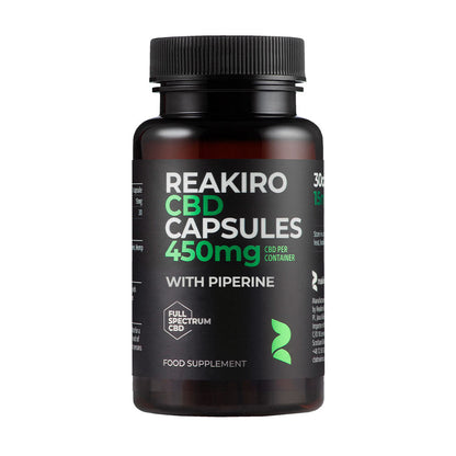 Reakiro Vegan CBD Capsules With Piperine 450mg 30 pack