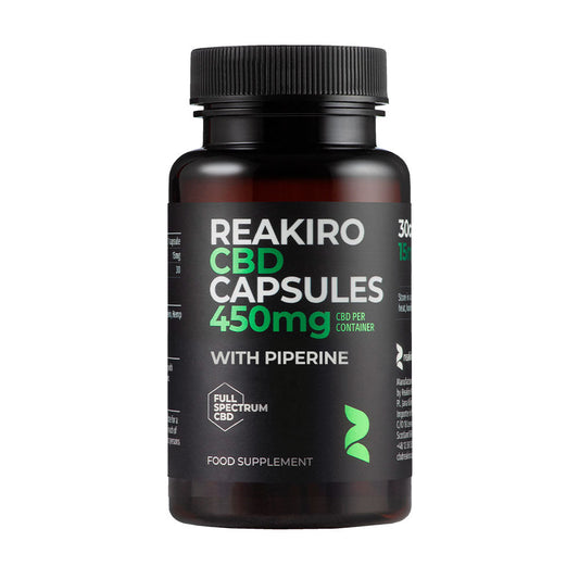 Reakiro Vegan CBD Capsules With Piperine 450mg 30 pack