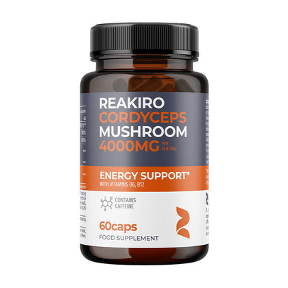 Reakiro Cordyceps Mushroom Capsules 4000mg – 60