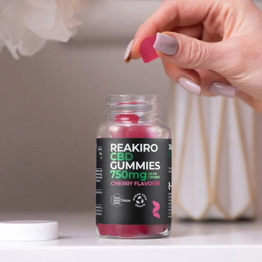 Reakiro 750mg CBD Cherry Vegan Gummies | The CBD Hut