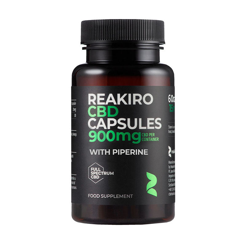 Reakiro Vegan CBD Capsules With Piperine 900mg 60 pack