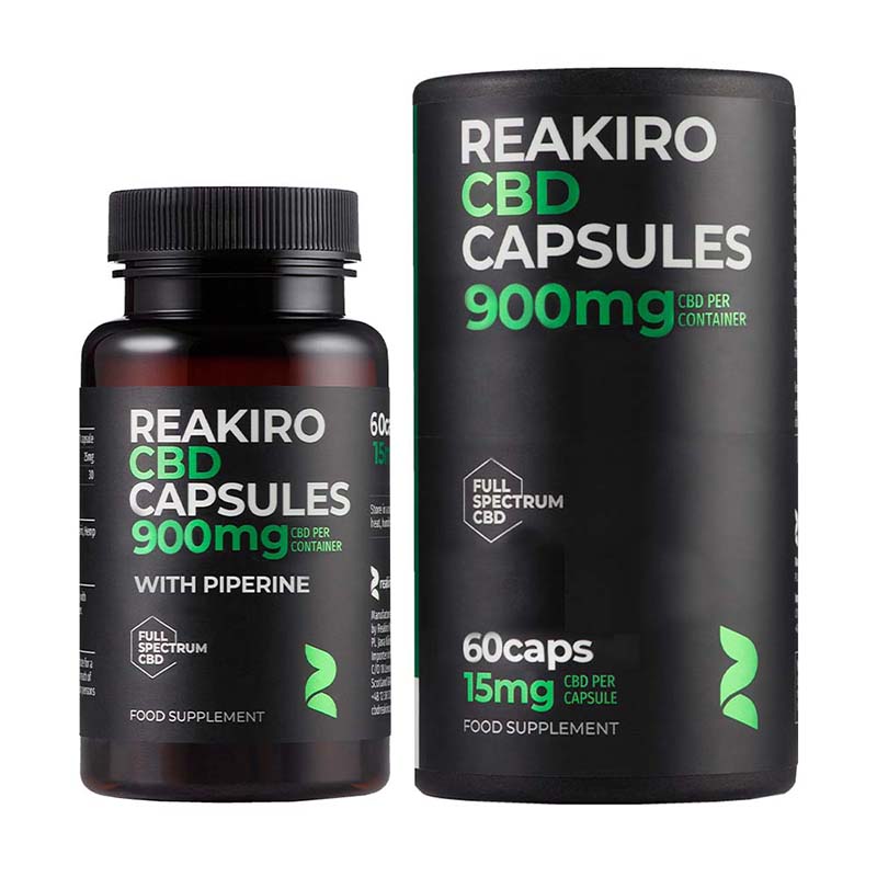 Reakiro Vegan CBD Capsules With Piperine 900mg 60 pack