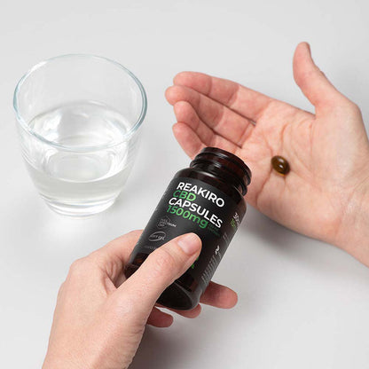 Reakiro Full Spectrum CBD Softgels 1500mg 30 Pack bottle