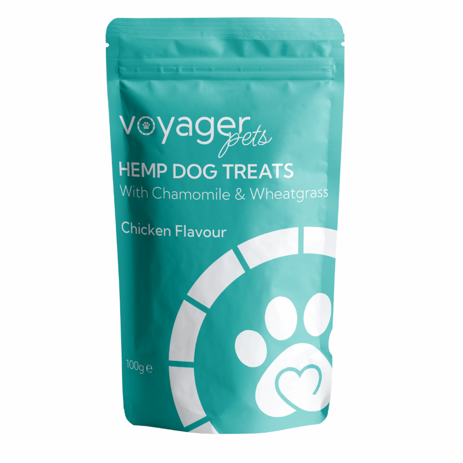 Voyager hemp dog treats 100g chicken flavour pack