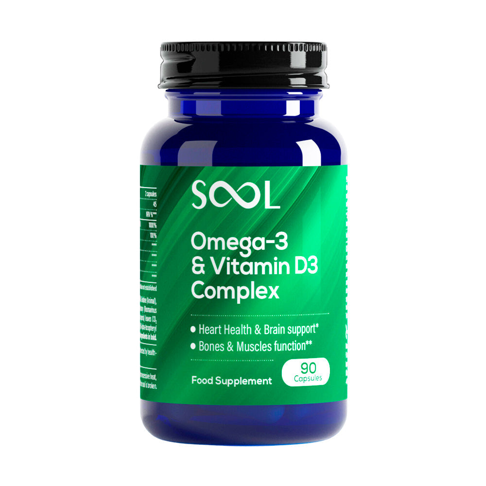 SOOL Omega-3 & Vitamin D3 Softgel Capsules 90 Pack