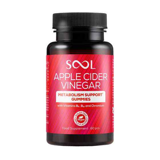 SOOL Apple Cider Vinegar Gummies Apple – 60 front bottle view