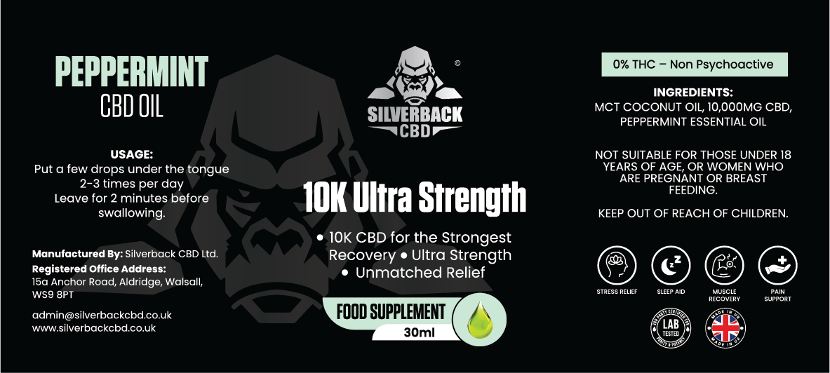Silverback CBD 10K Ultra Strength CBD Oil 30ml