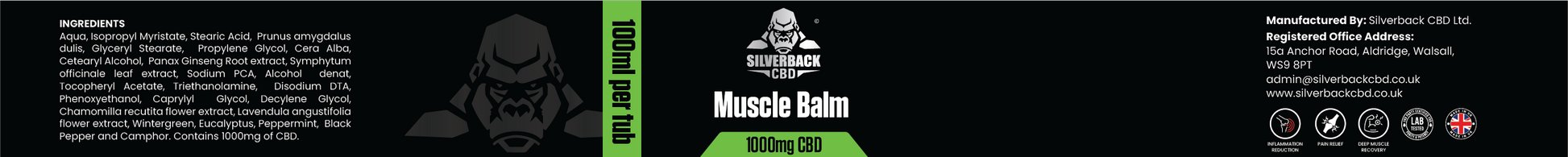 Silverback CBD Muscle Rub 1000mg 100ml at The CBD Hut