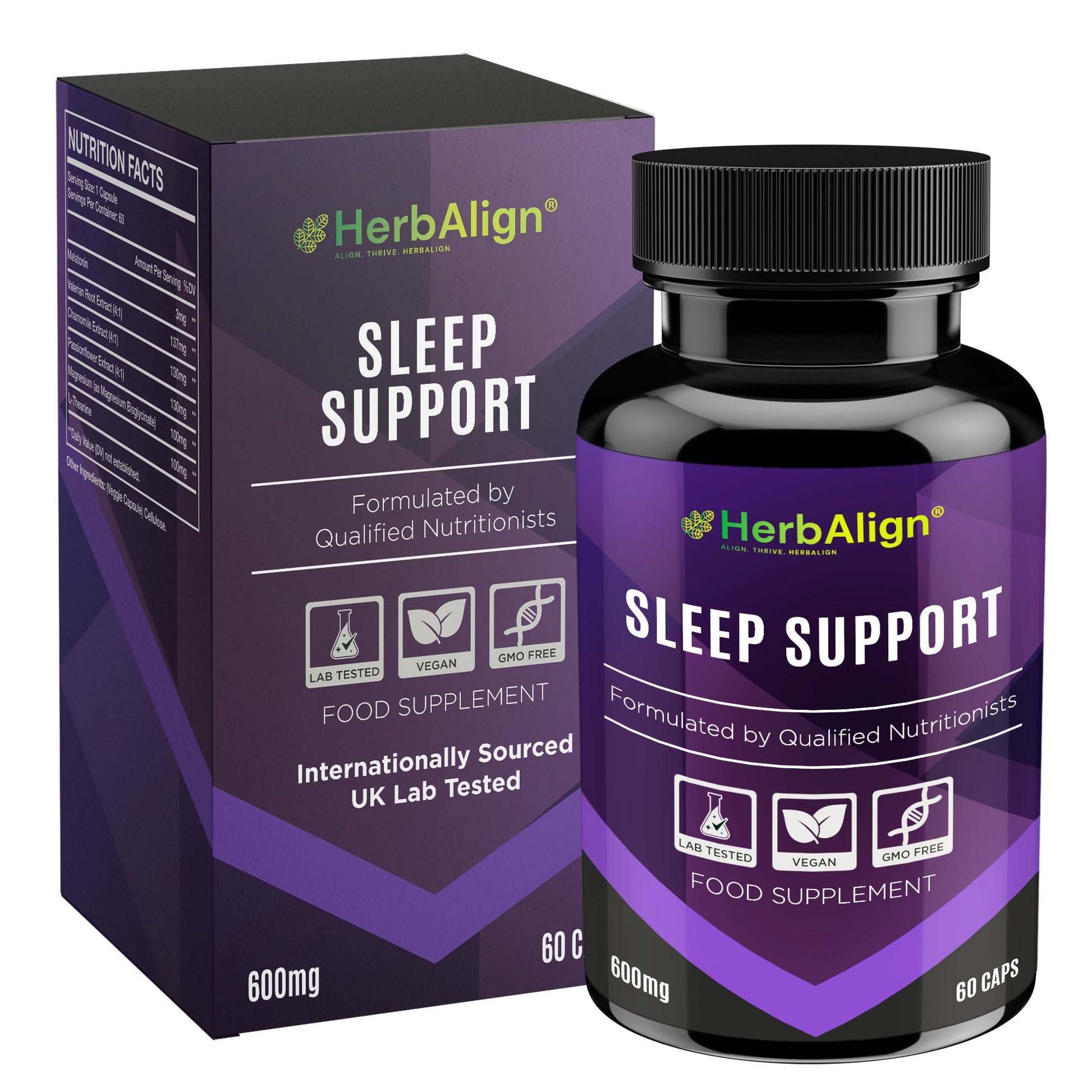 Herbalign Sleep Support Capsules with Valerian & Melatonin