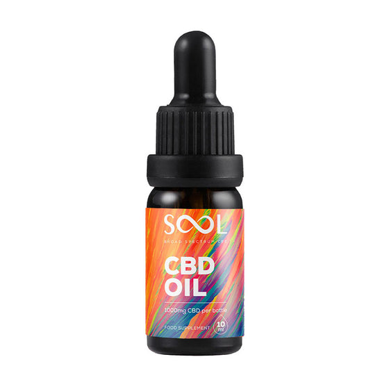 SOOL Broad Spectrum CBD Oil 1000mg 10ml bottle