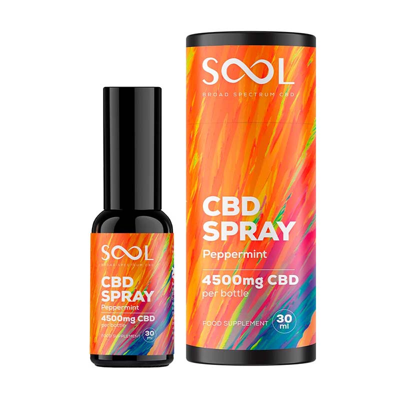 SOOL Peppermint CBD Spray 4500mg bottle
