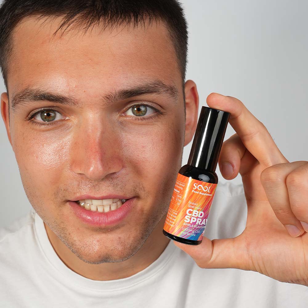 SOOL Apple CBD Oil Spray 1000mg bottle