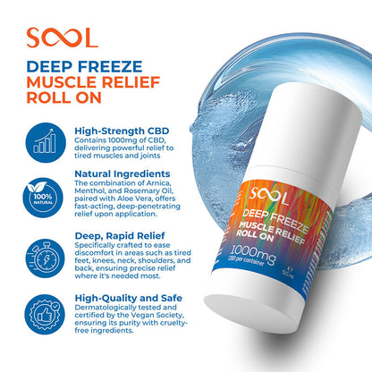 SOOL Deep Freeze CBD Roll-On 1000mg 50ml product image