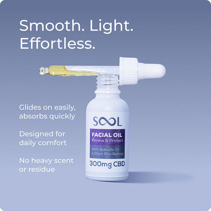 SOOL Renew and Protect CBD Facial Oil bottle