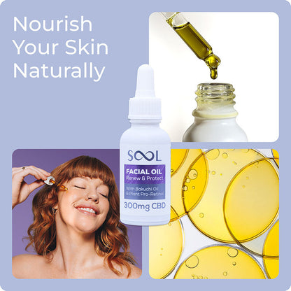 SOOL Renew and Protect CBD Facial Oil bottle