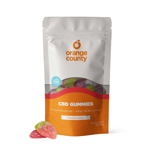 Orange County CBD Gummy Strawberries Small Tub