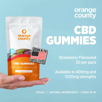 Orange County CBD Gummy Strawberries Small Tub