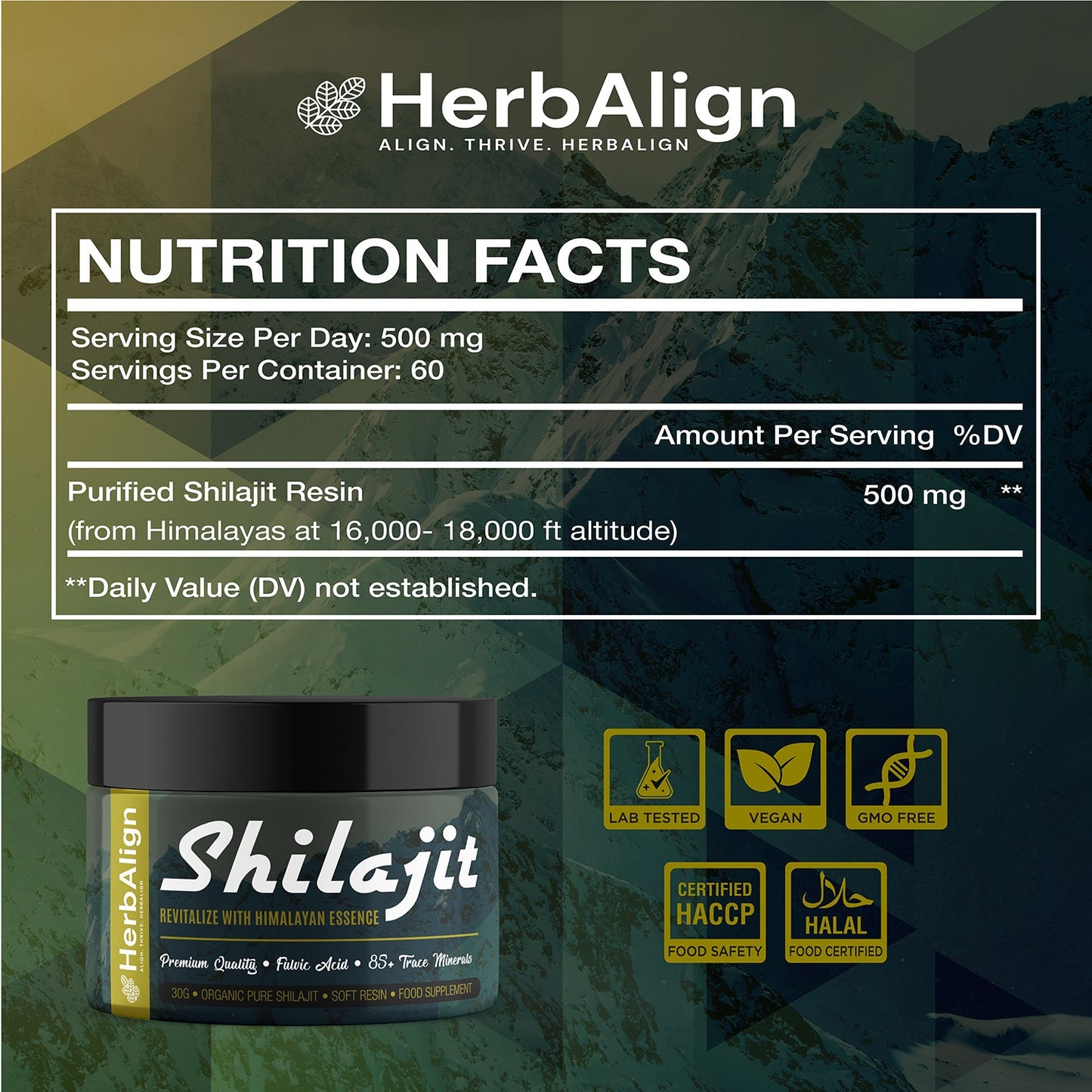 Herbalign Organic Shilajit Resin